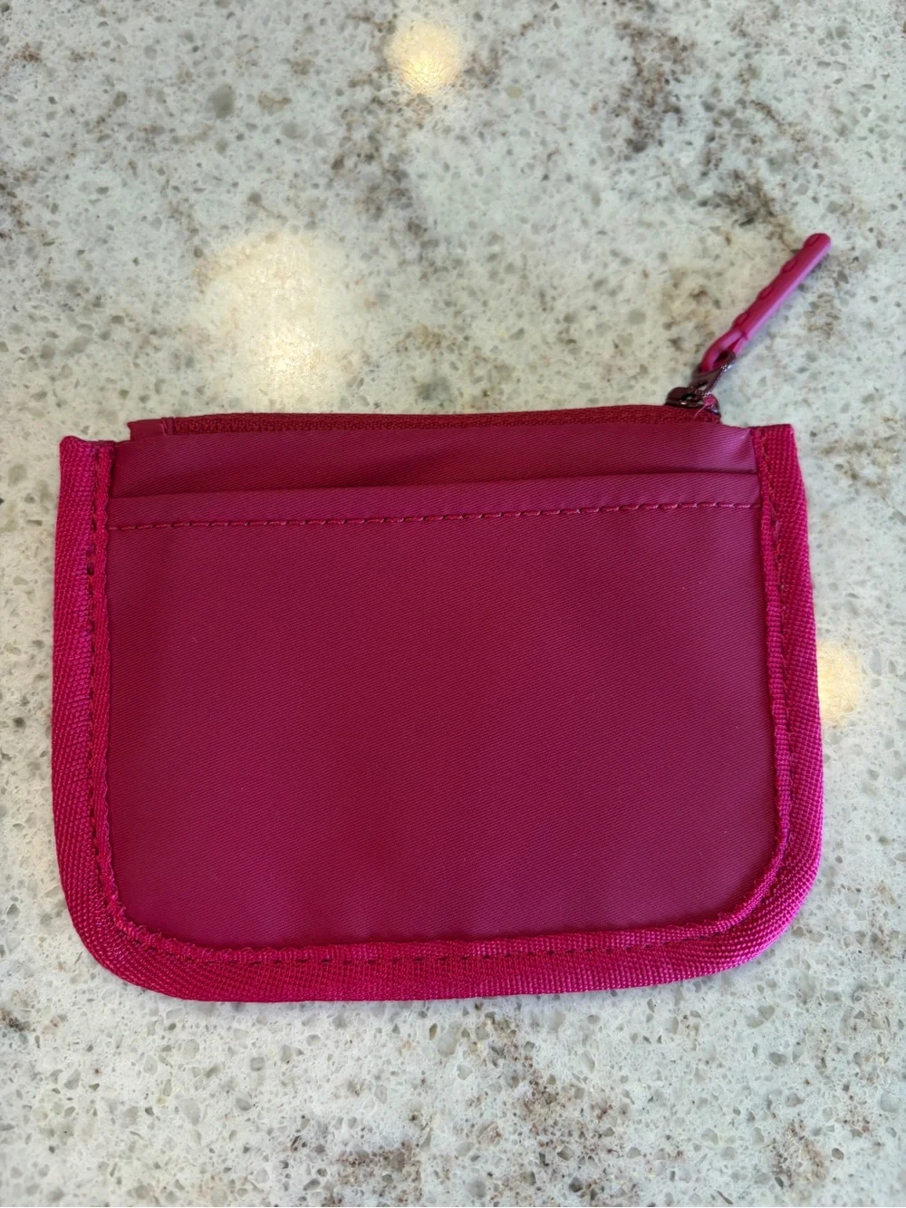 lululemon athletica cranberry Card Zip Wallet- never used